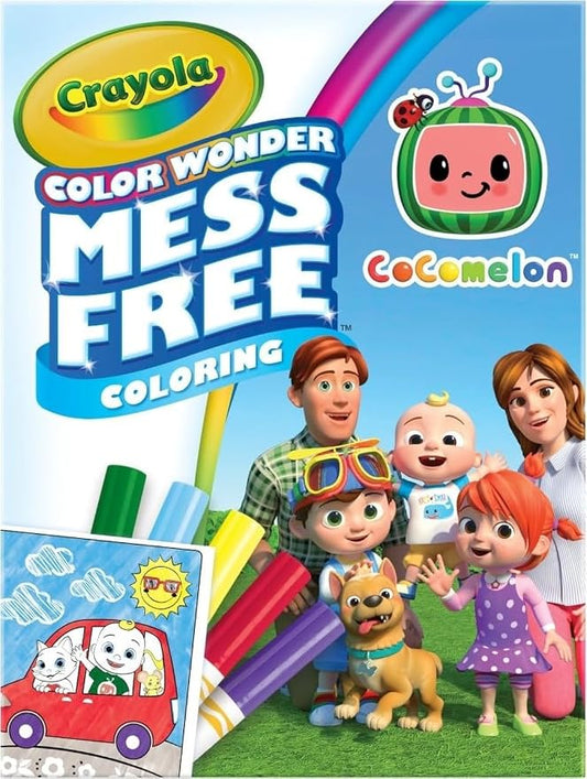 Crayola Cocomelon Color Wonder Coloring Set, Cocomelon Coloring Pages, Mess Free Coloring for Toddlers, Travel Activity, Gift for Kids