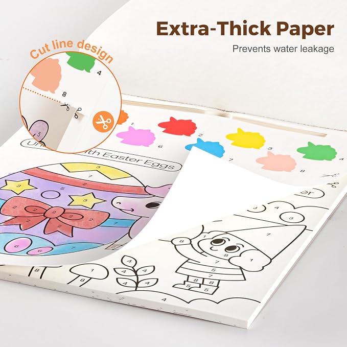 Jar Melo Paint with Water Books for Toddlers, Unicorns | Mess-Free Watercolor Painting Activity for Kids Ages 3-5 4-8, Arts Crafts Coloring Travel Toy with Brush for Boys and Girls