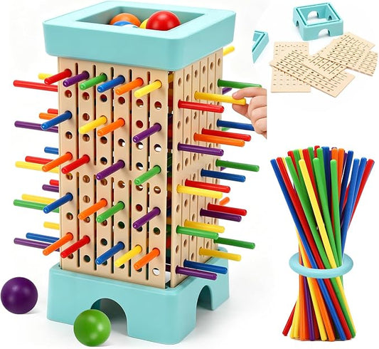 Montessori Board Game for Kids 4-8, Educational Math Family Games | Upgraded Plastic Detachable Design, Multiplayer Family Board Game, Montessori Educational Math Toy, Birthday & Christmas Gift