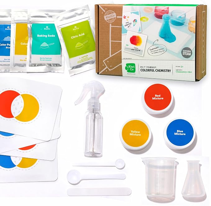 KiwiCo - Colorful Chemistry Set and Science Kit with Safe Chemical Reactions, for 3-8 Year Old Boys & Girls