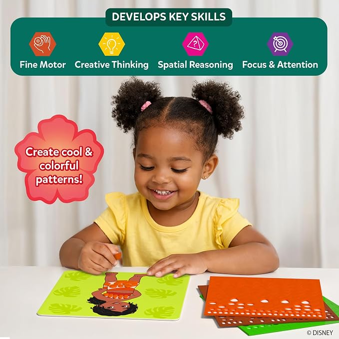 Skillmatics Fun with Foam – Disney Moana, Art & Craft Kit, Gift for Kids | 3D Foam Stickers, Mess-Free Fun for Girls & Boys, Fans of Moana, Maui, Simea DIY Felt Craft Kits for Ages 3, 4, 5, 6, 7