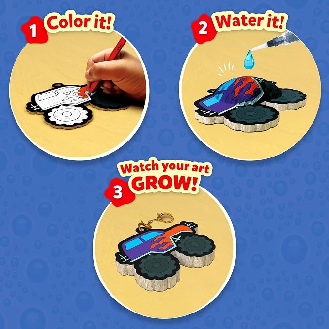 Skillmatics Aqua Puffs Just Boy Things, Art & Craft Kits, Paint by Number | DIY Puffy Keychains, Screen-Free, Mess-Free Activity Kit, Creative Gift for Girls & Boys Ages 4, 5, 6, 7, 8, 9, 10