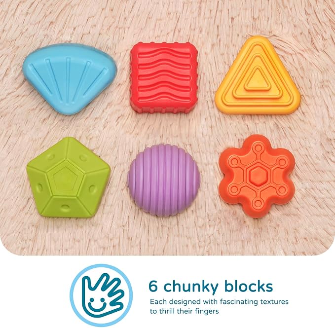 LiKee Montessori Activity Cube Toy, Sensory Shapes for Baby 12M+