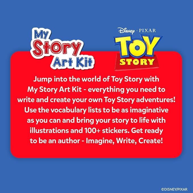 Skillmatics Story Art Kit – Disney•Pixar Toy Story, Storytelling Craft Kit | DIY Craft Kit with 100+ Stickers, Markers & Story Pad, Scrapbooking & Writing Activity, Gift for Kids Ages 5, 6, 7, 8, 9, 10
