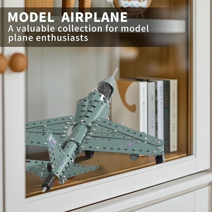 Model Airplane STEM Building Projects Toys - DIY Building STEM Projects Toys for Kids Boys Girls Ages 8-12-16, Assembly Science Kit Model Plane Birthday Gift Toy for Kids Boys 8 9 10 11 12 Years Old