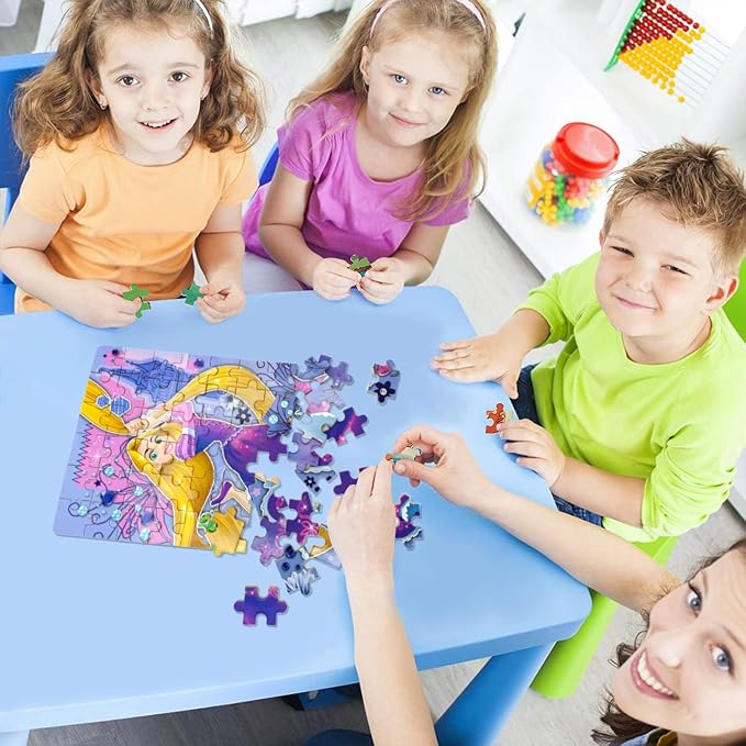 LELEMON Puzzles for Kids Ages 4-6, 60 Piece Puzzles for Kids Ages 3-5 | Cool Jigsaw Puzzles Kids Puzzles in a Metal Box,Educational Learning Puzzle Games Puzzle Toys Gifts for Girls and Boys