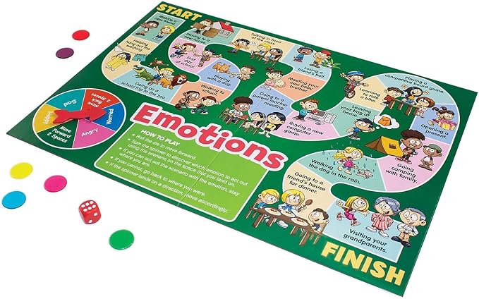 Junior Learning Social Skills Board Games, 4 Games, Ages 5-8, Empathy & Manners, Grade 1-2