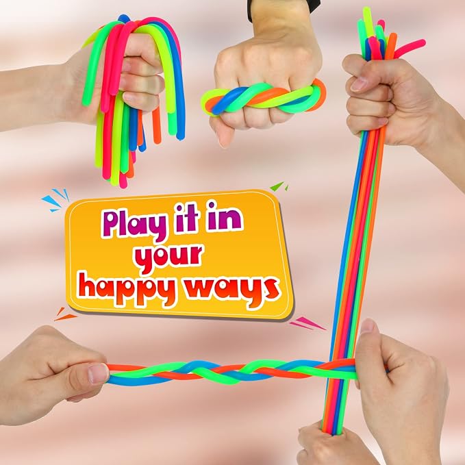 Sensory Toys for Kids,Fidget Stretchy Strings for Stress,6 pcs Thick | Sensory Toys Special Needs for Autistic ADHD Autism Children Toddlers Boys Girls,Halloween Christmas Party Favor