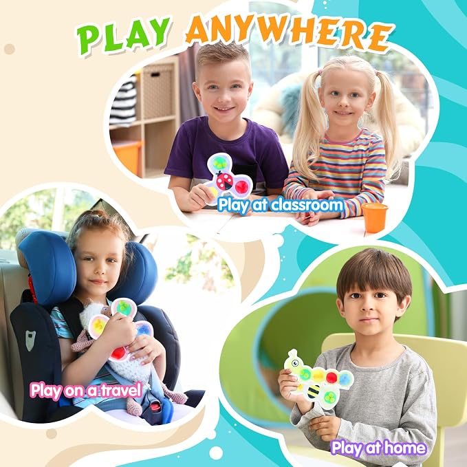 4PC Color Sorting Sensory Toys for Kids : Fidget Toys for Kids Toddler, Sensory Toys for Autism, Fine Motor Skill Games Learning for Toddlers, Color Matching Fidget Toys for Calm Down