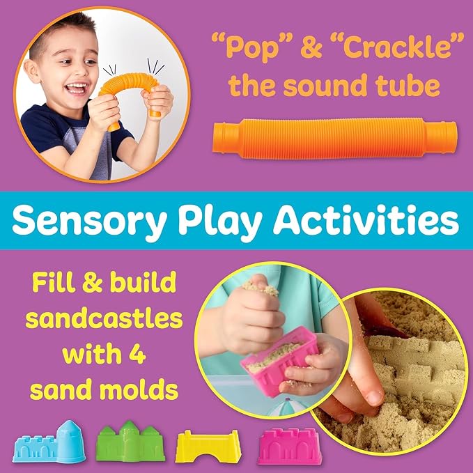 Creativity for Kids Sensory Bin: Beach - Toddler and Preschool Toys, Sensory Box with Toys for Toddlers, Kids Gifts for Toddler Boys and Girls (Ages 3+)