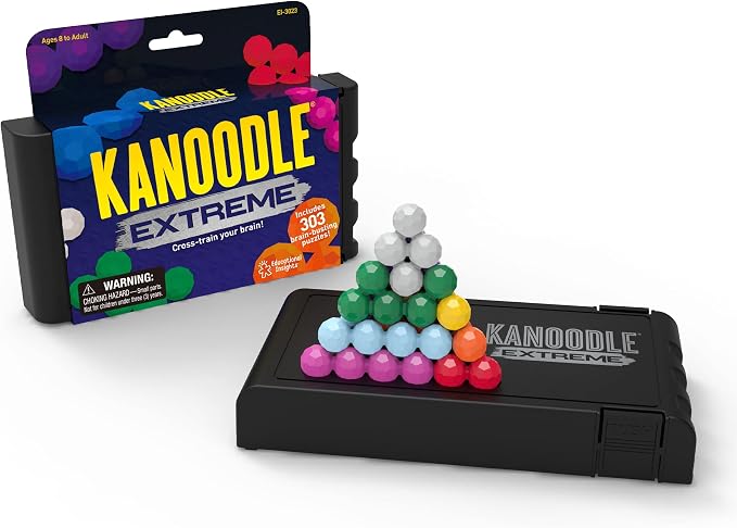 Educational Insights Kanoodle Extreme (Pack of 10) - 3D Brain Teaser Puzzles, Single Player Brain Game, Handheld Travel Games for Kids, Logic Puzzle Games and Gifts for Kids, Teens & Adults Ages 8+