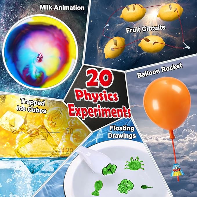 UNGLINGA 70 Lab Experiments Science Kits for Kids Chemistry Set Toys | Crystal, Erupting Volcano, Fruit Circuits, S.T.E.M Activities Science Project, Birthday Gifts Idea for Girls Boys