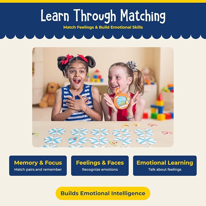 Open The Joy Emotions Memory Match Game – Kids SEL Card Game Tin