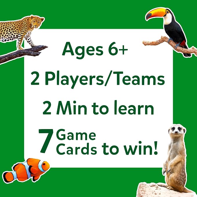 Skillmatics Guess in 10 Animal Picture Clues | Perfect for Boys, Girls, Kids, and Families Who Love, Card & Board Games, Educational Games, Gifts for Ages 6, 7, 8, 9 & Up