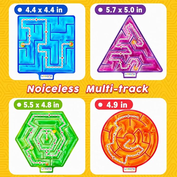 Squishy Toys Sensory Fidget Toys for Kids: 4 Pack Maze Sensory Toys for Autism - Fidget Toys with Filled Goo for Calming Down Classroom Travel