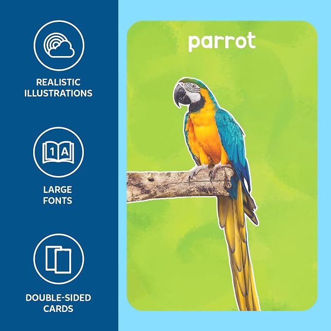 Skillmatics First 100 Animals – Flash Cards for Toddlers, Montessori Game | Thick Flashcards, Preschool Activity, Educational Toys, Learning Aids, Gifts for Kids Ages 1, 2, 3, 4 Years