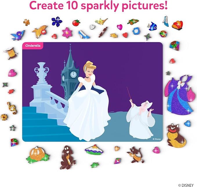 Skillmatics Foil Fun Disney Princess, Foil Art & Craft Kit, Gift for Kids | Travel Toy, Mess-Free Sticker Activity, DIY Decor, For Fans of Cinderella, Ariel & Jasmine, Girls & Boys Ages 4, 5, 6, 7, 8
