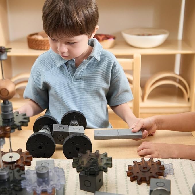 Kaplan Early Learning Company Motors and Magnets Loose Parts STEM Kit - 178 Pieces