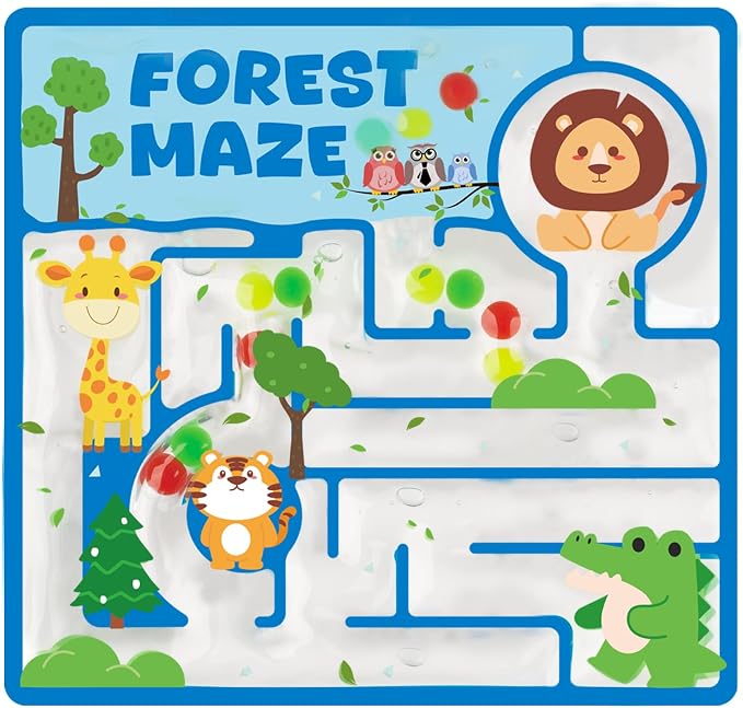 Sensory Squishy Maze Fidget Toys for Kids Christmas Stocking Stuffers | Gel Filled Autism Toys for Special Need, Quiet Fidgets Calming Toys for Preschool, Gifts Prizes for Classroom
