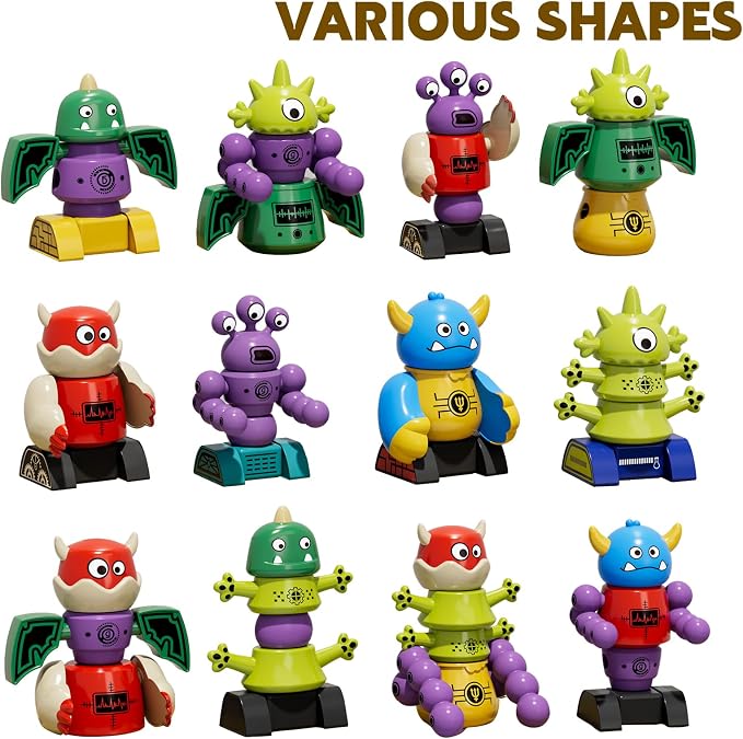 TEMI Magnet Robot Toy for Kids 3-5 Years Old | Monster Magnet Toys Stacking Transform Toys with Storage Box, Set for 3 4 5 6 7 Years Old Boys, Christmas and Birthday Gifts