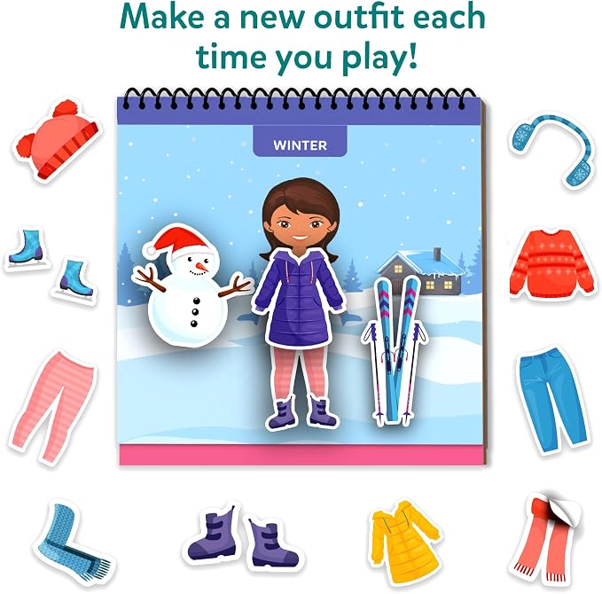 Skillmatics Peelies – Dress Up, Reusable Sticker Book, Toys for Toddlers | 100+ Reusable Stickers, Mess-Free Fun for Preschoolers, Travel Toy, Gifts for Girls & Boys Ages 3, 4, 5, 6, 7
