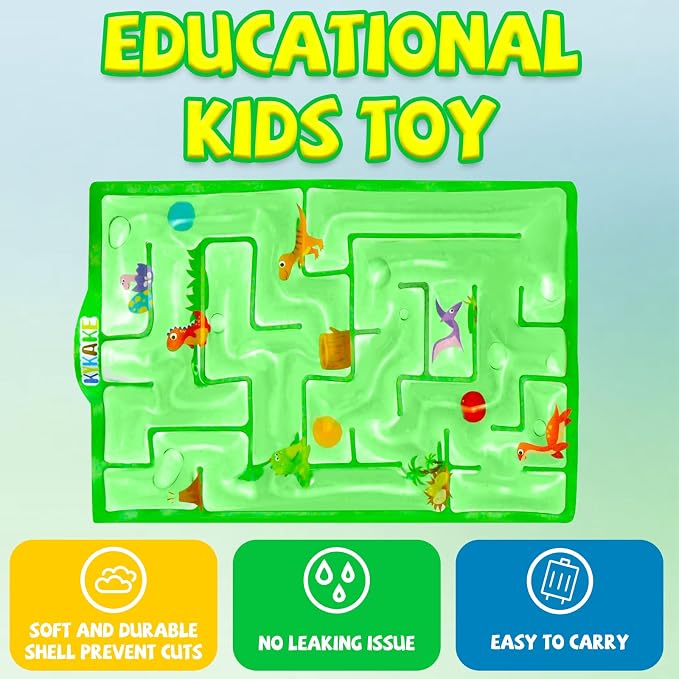 Sensory Maze Fidget, Sensory Toys Fidget Gel Filled Squishy Toy for Kids Adults Autism Stress Anxiety Relief Toys with Filled Goo for Calming Valentines Day Gifts for Him Her (Green)