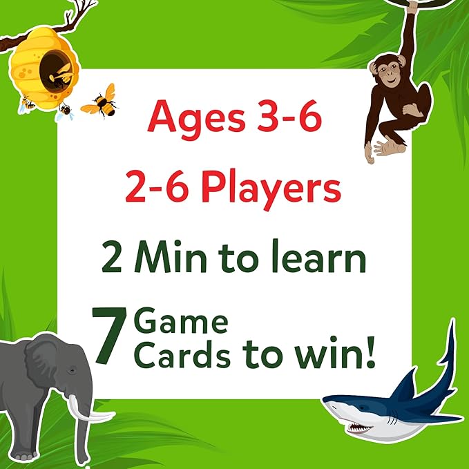 Skillmatics Guess in 10 Junior – Animal Kingdom, Card Game, Gift for Kids | Educational Trivia Game for Preschoolers, Travel Toy & Guessing Board Game, Screen-Free, Boys & Girls Ages 3, 4, 5 & 6