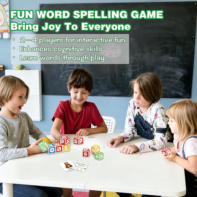Alphabet Puzzle Matching Game, 16 ABC Blocks Word Memory Game with 40 Cards, Preschool Letter Recognition Learning & Educational Toys for Toddlers & Kids Ages 3 and up, 2-4 Player