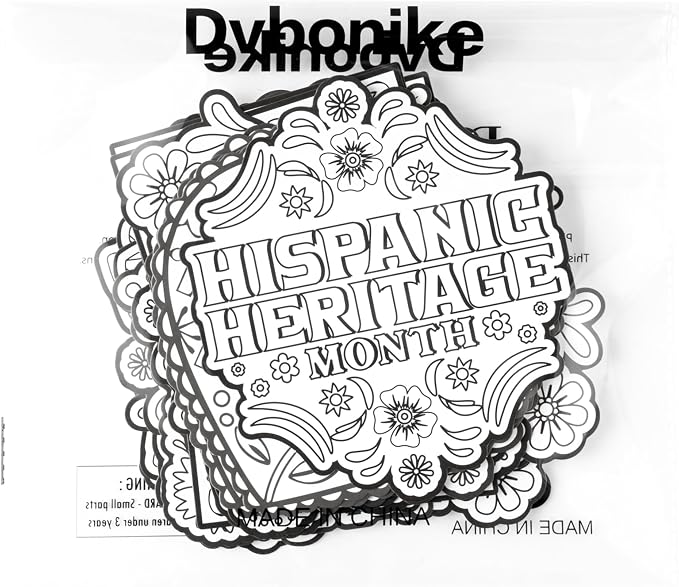 Dvbonike 24Pcs Hispanic Heritage Month Crafts for Kids - Color Your Own Spanish Craft Kit Latino American National Decor Coloring Card DIY Drawing Party Gifts Home Classroom Art Activity Supplies