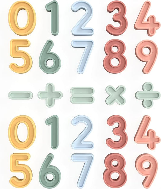 Silicone Kids Sensory Numbers for Kids | Childrens Maths Set | Maths Resources Early Years | Number Toys Early Years Resources | Suitable for 3 Years Plus | Tuff Tray Accessories