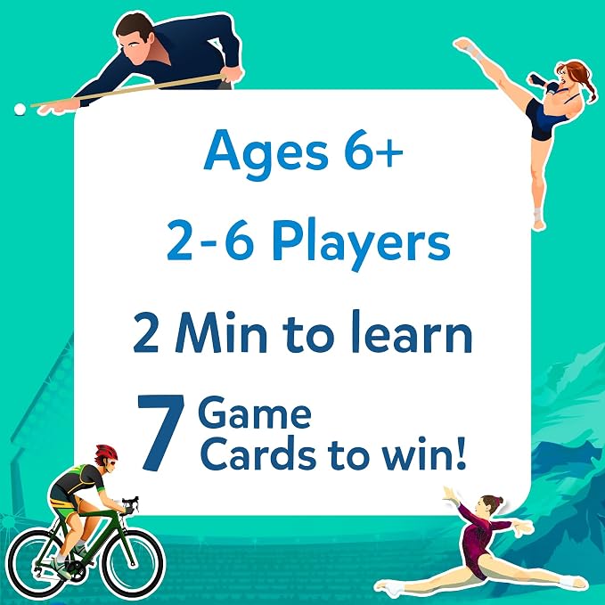 Skillmatics Guess in 10 Trivia Card Game – Sports, Gift for Boys & Girls | Educational Trivia Cards, Family Game Night, Travel Toy, Board Game, Screen-Free Fun, Kids Ages 6, 7, 8, 9 and Up