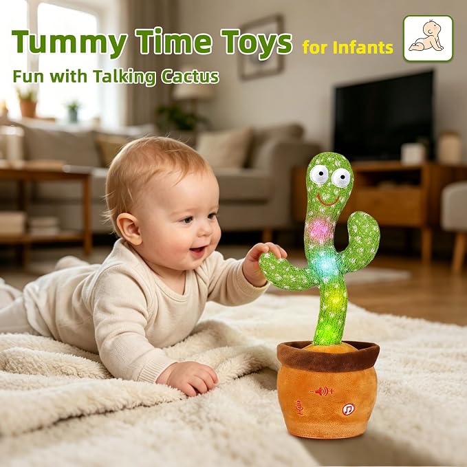 Emoin Talking Cactus Toy, Interactive Toys Dancing Cactus Toy Mimicking Repeating What You Say, Toddler Infant Baby Toys Gifts for 6 7 8 9 10 Month Old Baby Toys for 1 2 3 Year Old Boy Girl | Mimicking Repeating What You Say, Toddler Infant Baby Toy Gi...