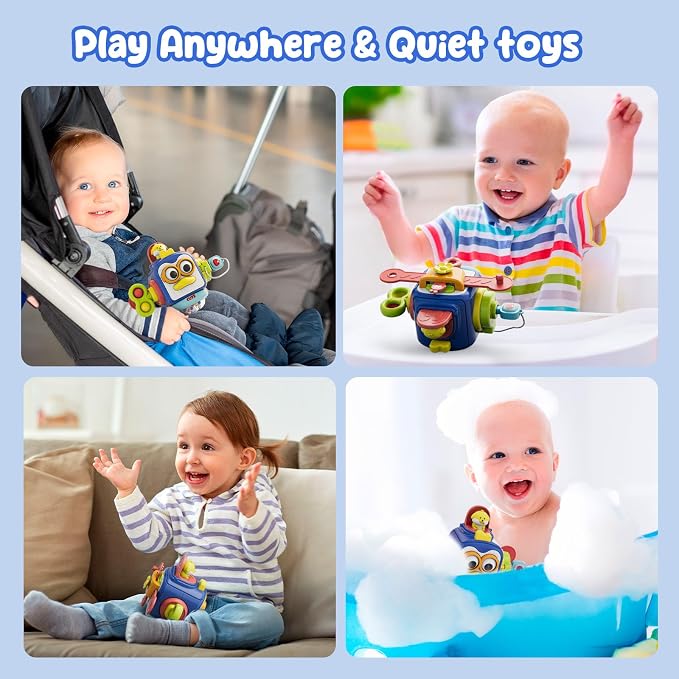 Toys for 1 Year Old Boy, Busy Cube Montessori Toys for 1+ Year Old,Sensory Toys for Toddlers 1-3,Fine Motor Skills Educational Toys,Birthday Gift for Baby Aged 6, 9, 10, 12, 18 Months