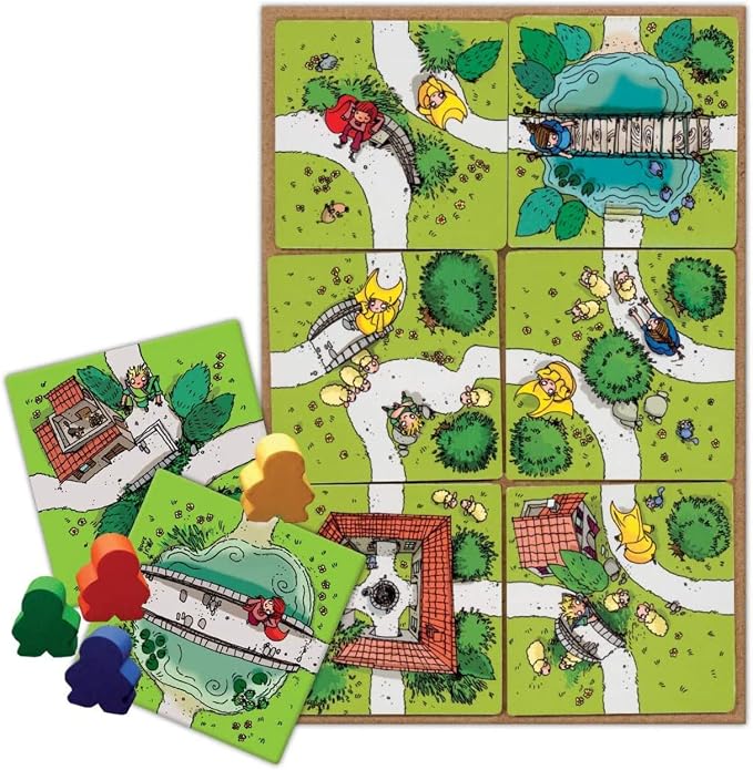 Asmodee My First Carcassonne Board Game - Medieval Strategy Game with Colorful Tile Placement, Family Fun for Kids & Adults, Ages 4+, 2-4 Players, 30 Minute Playtime