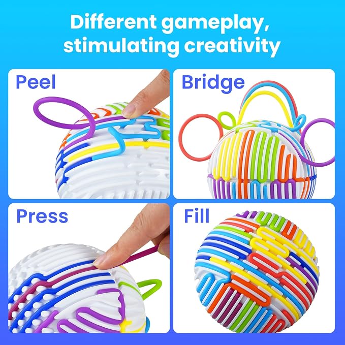 Upgraded 3D Sensory Activity Ball with 25 Strings