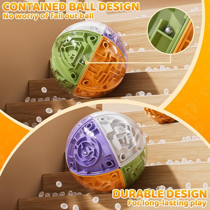 3D Ball Puzzle for Kids 5-8 8-12, Color Matched Game Kids Toy | Logical Reasoning, Education Sensory Learning Toys Birthday Gift for Kids Adults 5 6 7 8 9+ Years Old Boys
