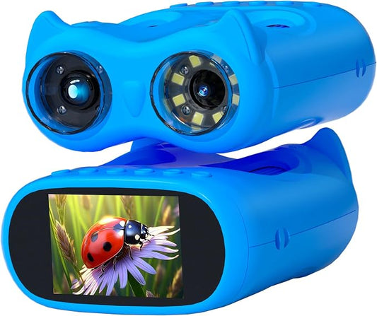1000X Handheld Microscope for Kids, 2 in 1 Pocket Digital Microscope 2.0" & 10X Telescope for Kids - Science Kits STEM Toys - Gifts for Boys Girls Ages 3 4 5 6 7 8 9 10 11 12(Blue)