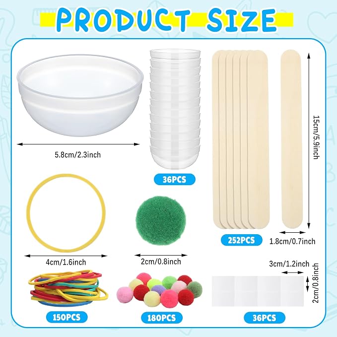 Foilswirl 36 Sets Stem Catapult Building Kit DIY Stick Catapults Craft Kits for Kids Classroom Educational and Learning Activities Camp Crafts Supplies(Colorful)
