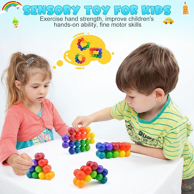 Yrissmiss 3PCS Autism Sensory Toys for Autistic Children , Sensory Fidget Toys for Adults Kids, Autism Toys for Toddlers 3-4, Travel Toys Gifts for Kids Ages 3 4 5 6 7+ ,Toddler Toys for Boys(A)