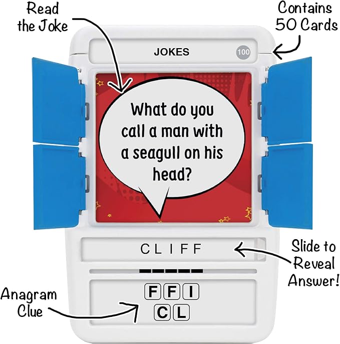 Jokes Travel Game - Family Brain Teasers Pocket Puzzles for Kids and Adults POP08015