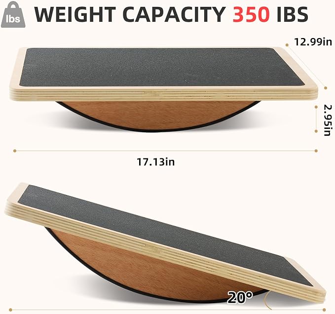 Juoe Balance Board Wobble Board,Balance Toys for Physical Therapy | Wooden Wobble Balance Board for Adults and Kids,Balance Training,Standing Desk Core Strength Balance Rocker Board