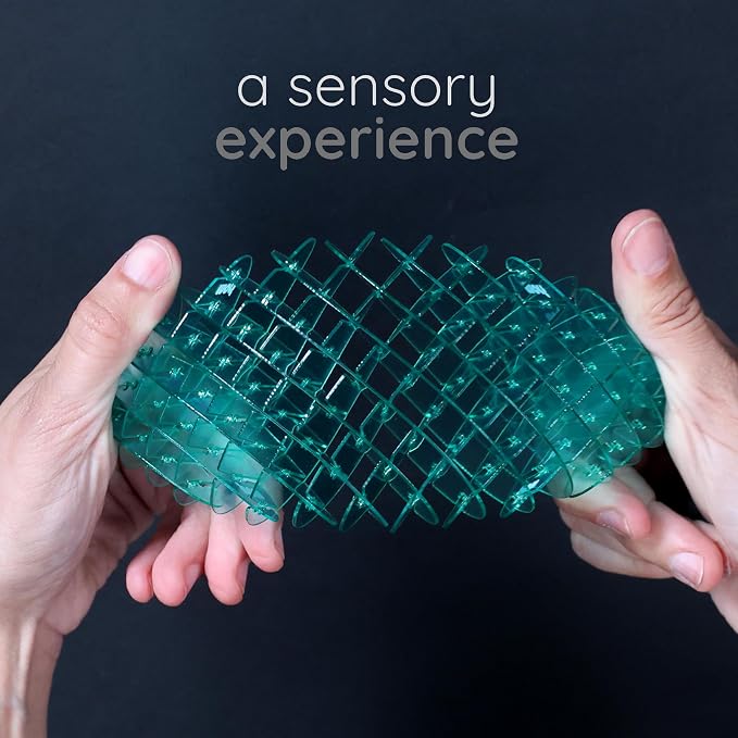 Morf Worm 3D Sensory Figgy Fidget Toy, Cyan, Small | Quiet Fidget Toy: Sensory Figgy toy for focus and stress relief; satisfying tactile play for classrooms, desks, and travel