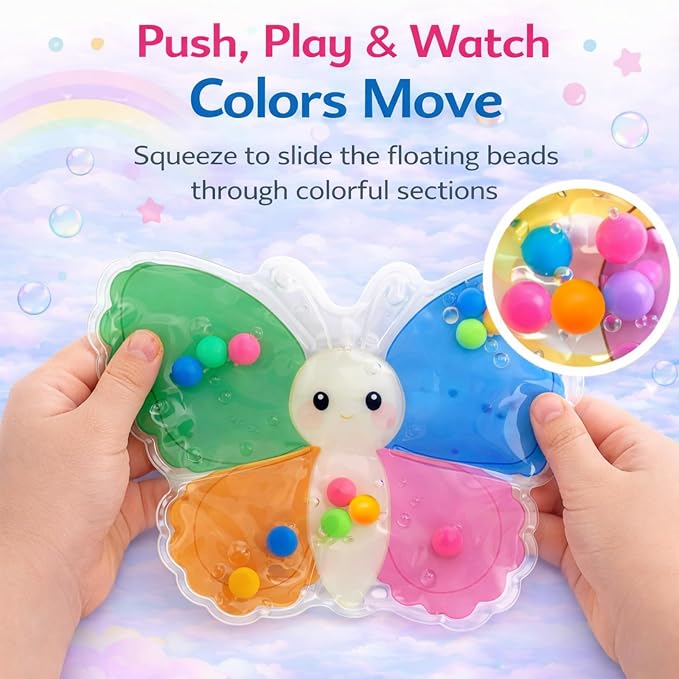 Sean's Choice Color Sorting Sensory Toys for Toddlers, Roadtrip Travel Essenstial Fine Motor Autism Fidget Preschool Classroom Activities for Kids (Butterfly)