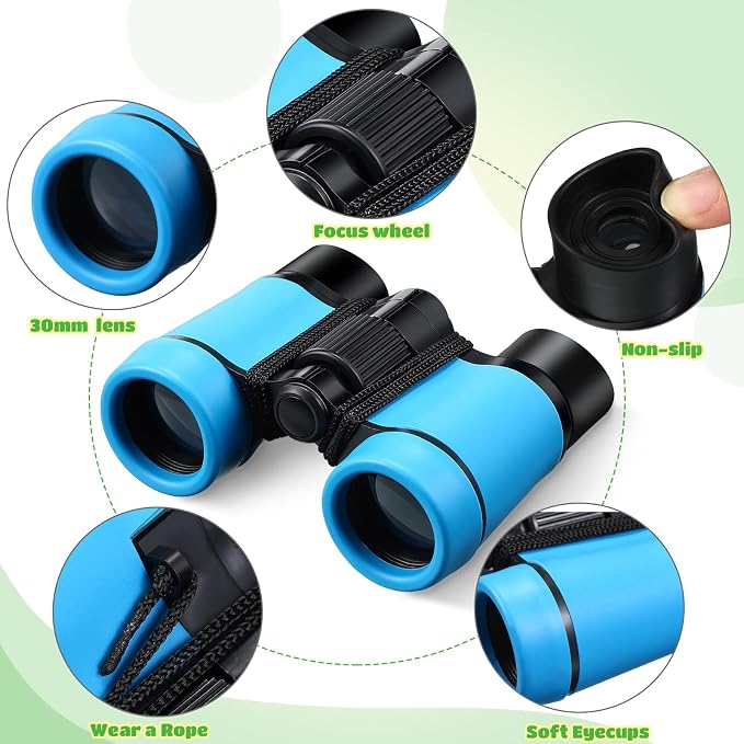 Yunsailing 6 Pcs Binoculars for Kids for Age 3-12 Years | Binoculars, Shock Proof Toy, Outdoor, Gift ,Hunting Folding, Small Telescope, for Bird Watching Learning Exploration