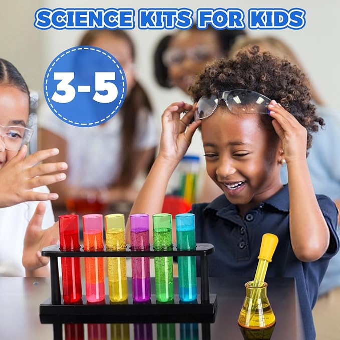 Science Kits for Kids 3-5 Test Tube Droppers for Kids Chemistry Set | Toddler Science Kit Test Tubes Dropper Beaker Set Science Experiments for Kids 4-6 Preschool Science Center Materials STEM