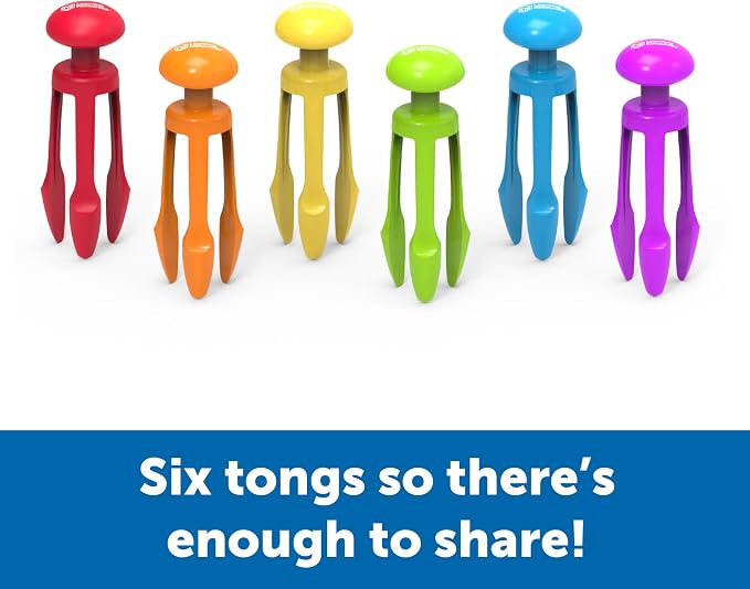 Learning Resources Tri-Grip Tongs | 3 Prong Tong, Pencil Grip Tongs, Sensory Bin, Fine Motor Toy, Set of 6, Ages 4+