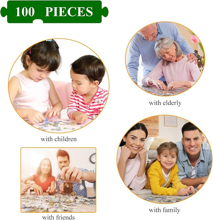 Dinosaur World 100 Piece Puzzle for Kids Ages 5-8 - Children's Learning Educational Toy Gift for Girls 5-10 Years Old (15" X 10")
