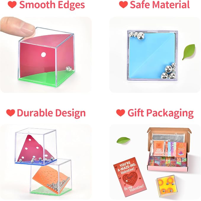 28 Pack Mini 3D Maze Puzzle Cubes, Brain Teaser Fidget Toys Kids Party Favors, Non Candy Goodie Bag Stuffers for Boys Girls 3-5 4-8-12, Classroom Prizes, Pinata Fillers, Return Gifts for Birthday