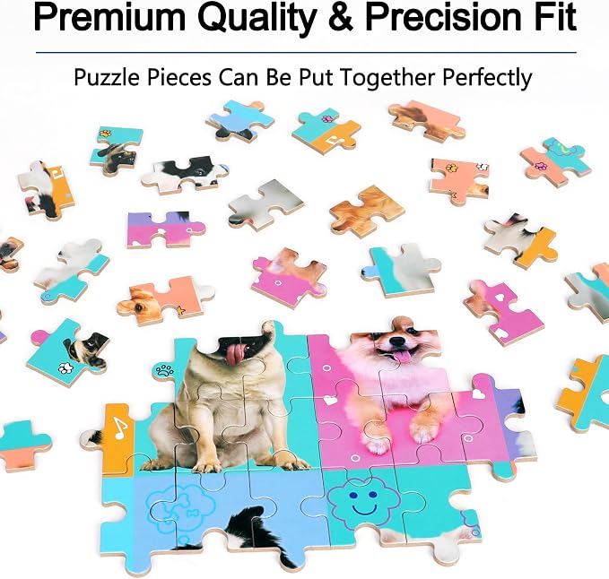 LELEMON Puzzles for Kids Ages 4-6,4-Pack Dogs Fire Fighting Garbage Truck Farm 60 Piece Puzzles for Kids Ages 4-8 in a Metal Box,Educational Jigsaw Puzzles Puzzle Games Puzzle Toys for Girls and Boys