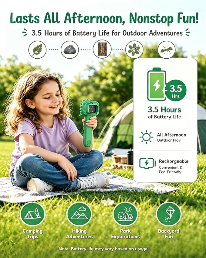 Microscope Camera for Kids Gifts Toys- Handheld Pocket Microscope Autofocus | 2.4" Screen Mini Digital Educational Science Kit for Christmas Birthday for Age 3-5 5-7 8-12 Girls Boys(Green)